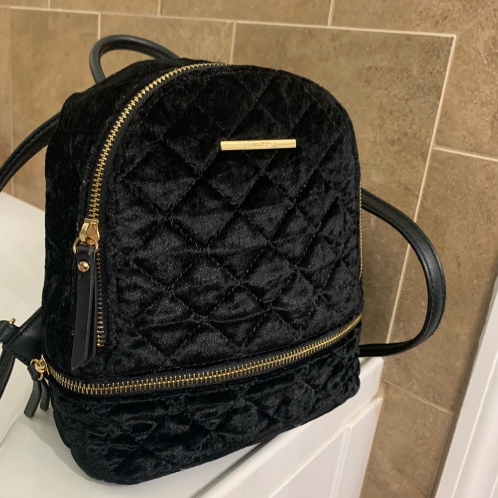 Aldo black mini bookbag
